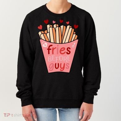 Cute Fries Before Guys Valentine's Day Gift Women's Sweatshirt