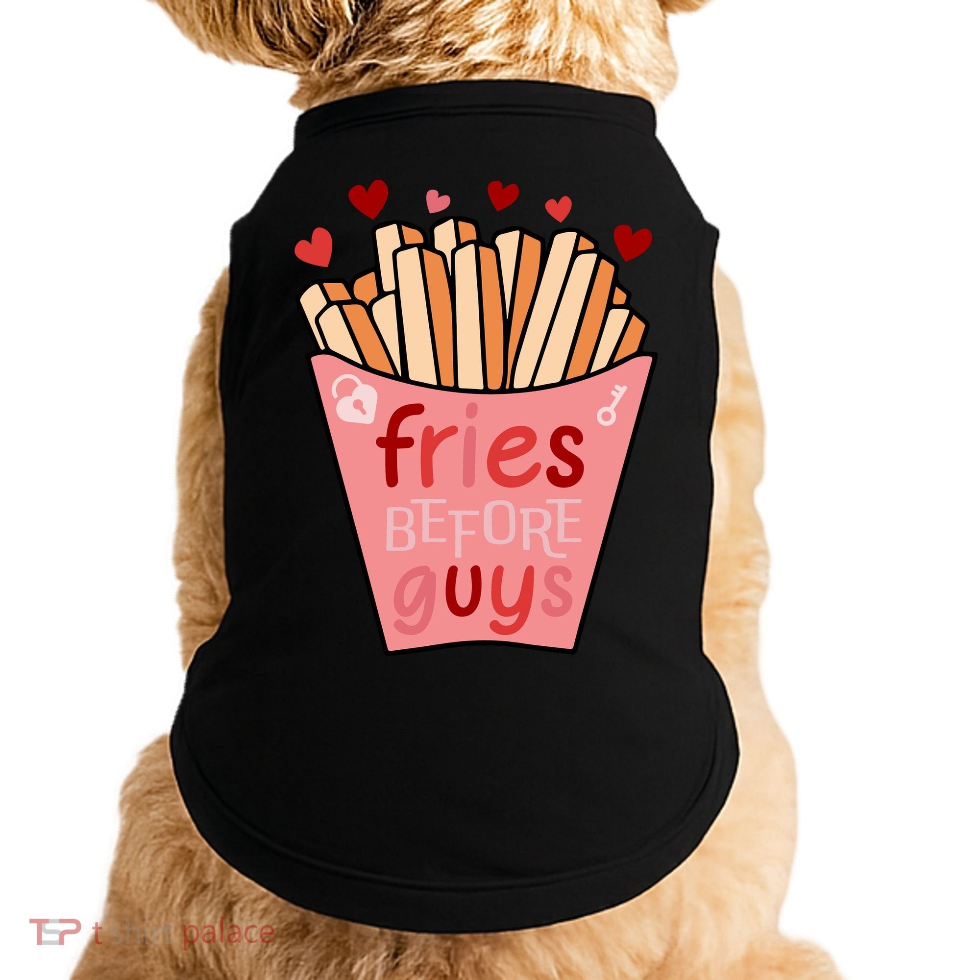Cute Fries Before Guys Valentine's Day Gift Doggie Tank