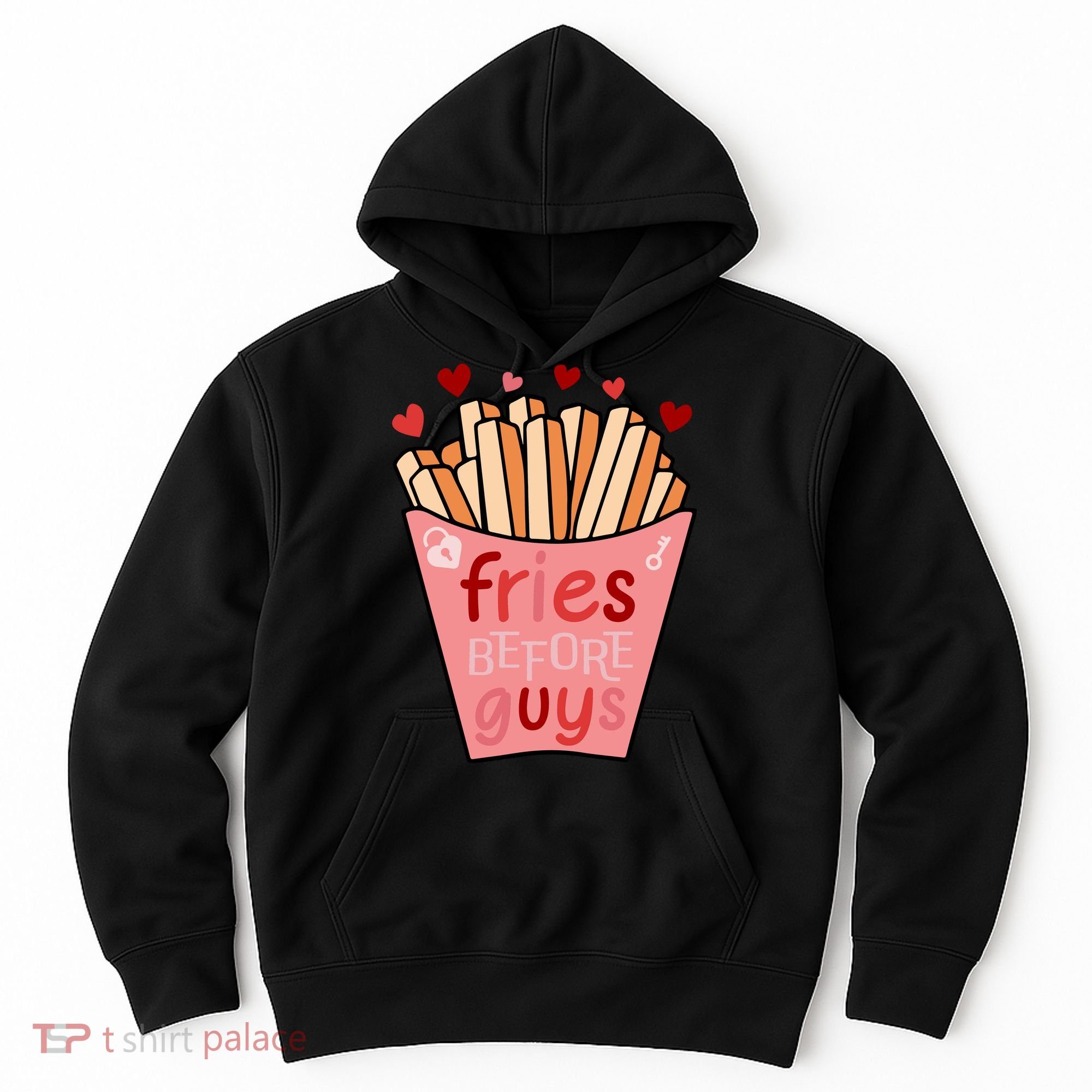 Cute Fries Before Guys Valentine's Day Gift Hoodie