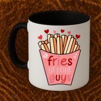 Cute Fries Before Guys Valentine's Day Gift Coffee Mug thumb 2