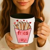 Cute Fries Before Guys Valentine's Day Gift Coffee Mug thumb 3