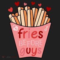 Cute Fries Before Guys Valentine's Day Gift Beanie thumb 2