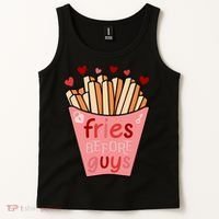 Cute Fries Before Guys Valentine's Day Gift Tank Top thumb 2