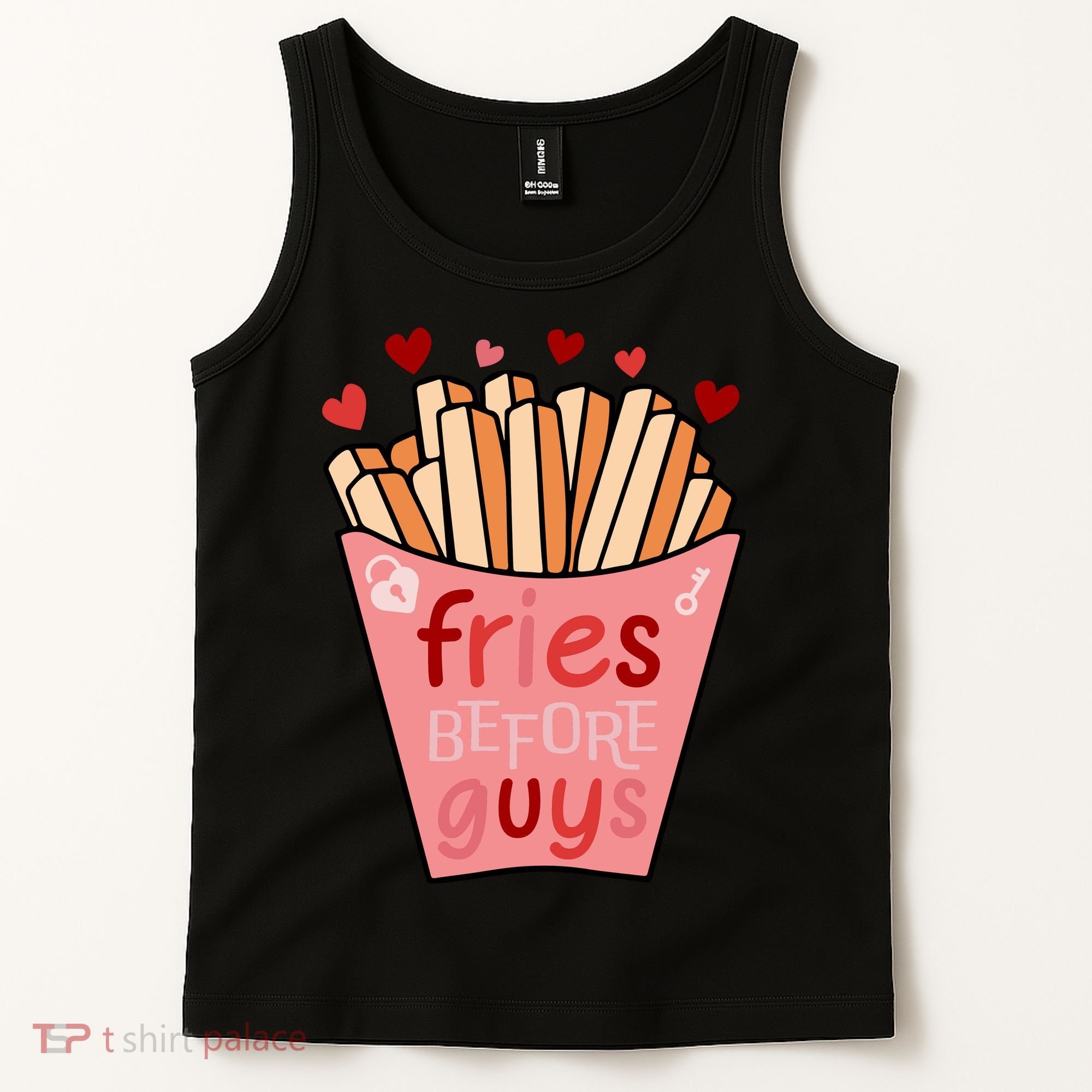 Cute Fries Before Guys Valentine's Day Gift Tank Top