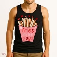 Cute Fries Before Guys Valentine's Day Gift Tank Top thumb 3