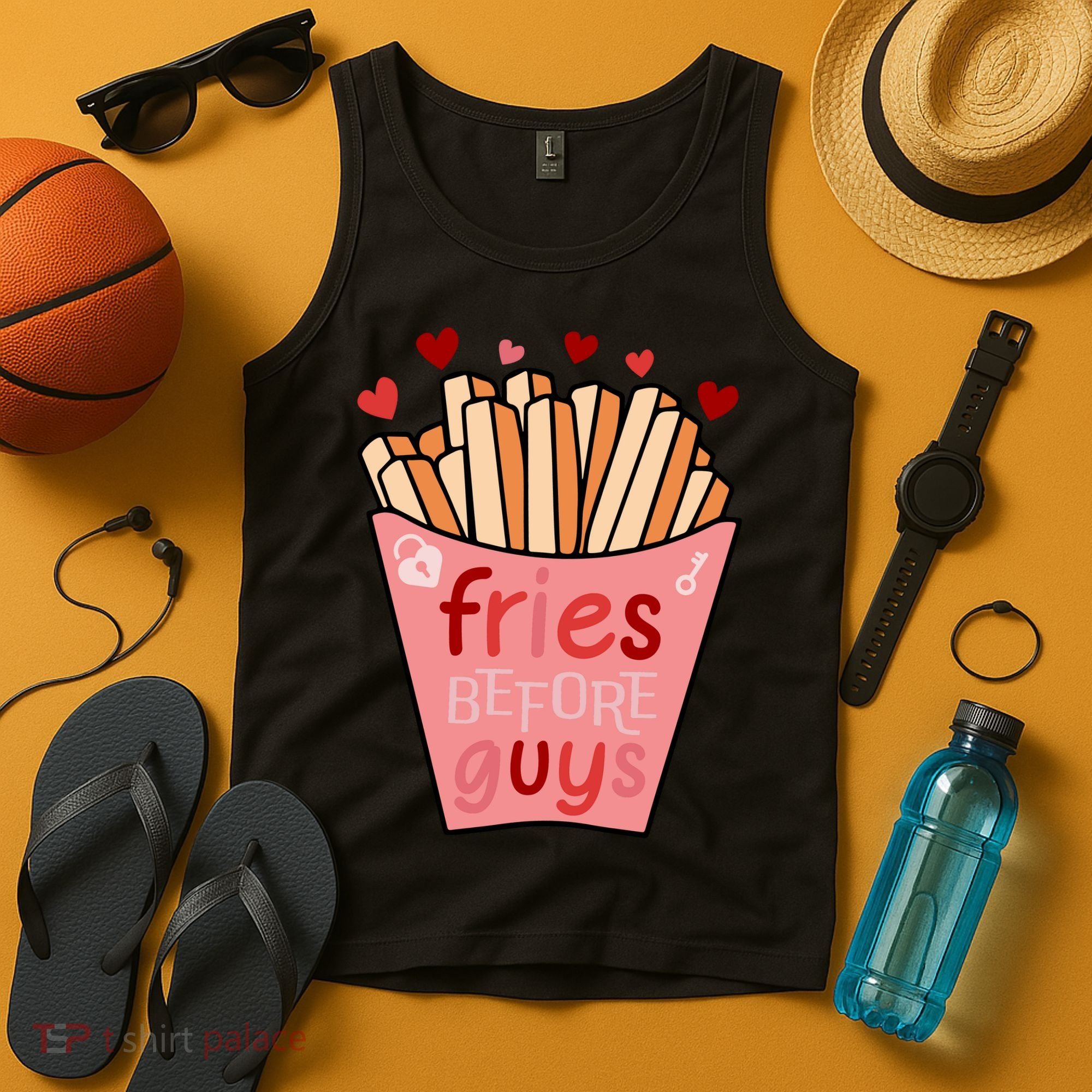 Cute Fries Before Guys Valentine's Day Gift Tank Top