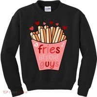 Cute Fries Before Guys Valentine's Day Gift Kids Sweatshirt thumb 0