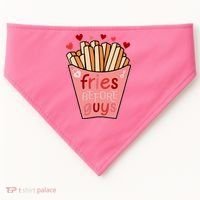 Cute Fries Before Guys Valentine's Day Gift USA-Made Doggie Bandana thumb 0
