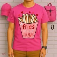 Cute Fries Before Guys Valentine's Day Gift T-Shirt thumb 6