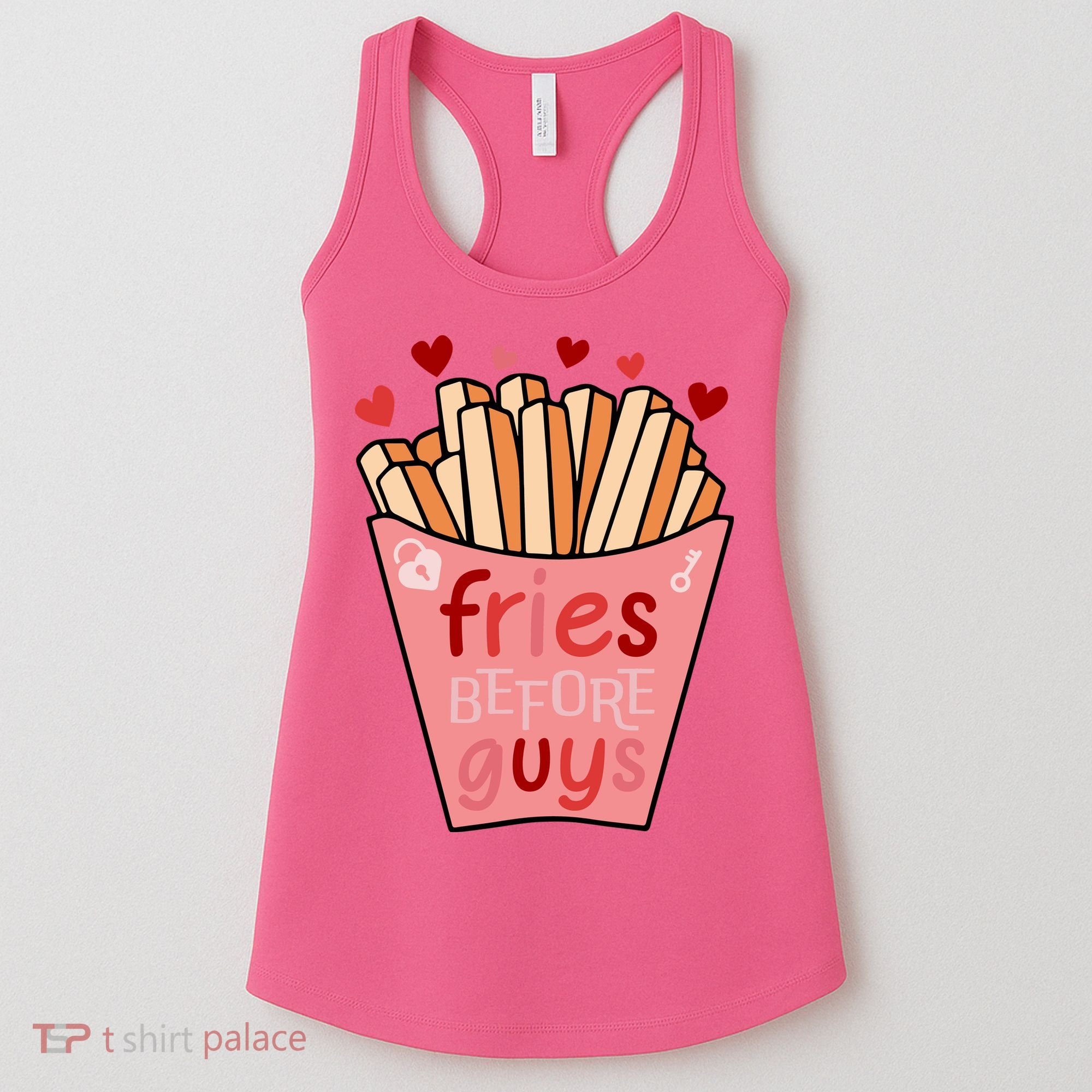 Cute Fries Before Guys Valentine's Day Gift Women's Tank Top