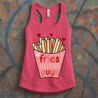Cute Fries Before Guys Valentine's Day Gift Women's Tank Top thumb 3