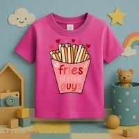 Cute Fries Before Guys Valentine's Day Gift Toddler T-Shirt thumb 3