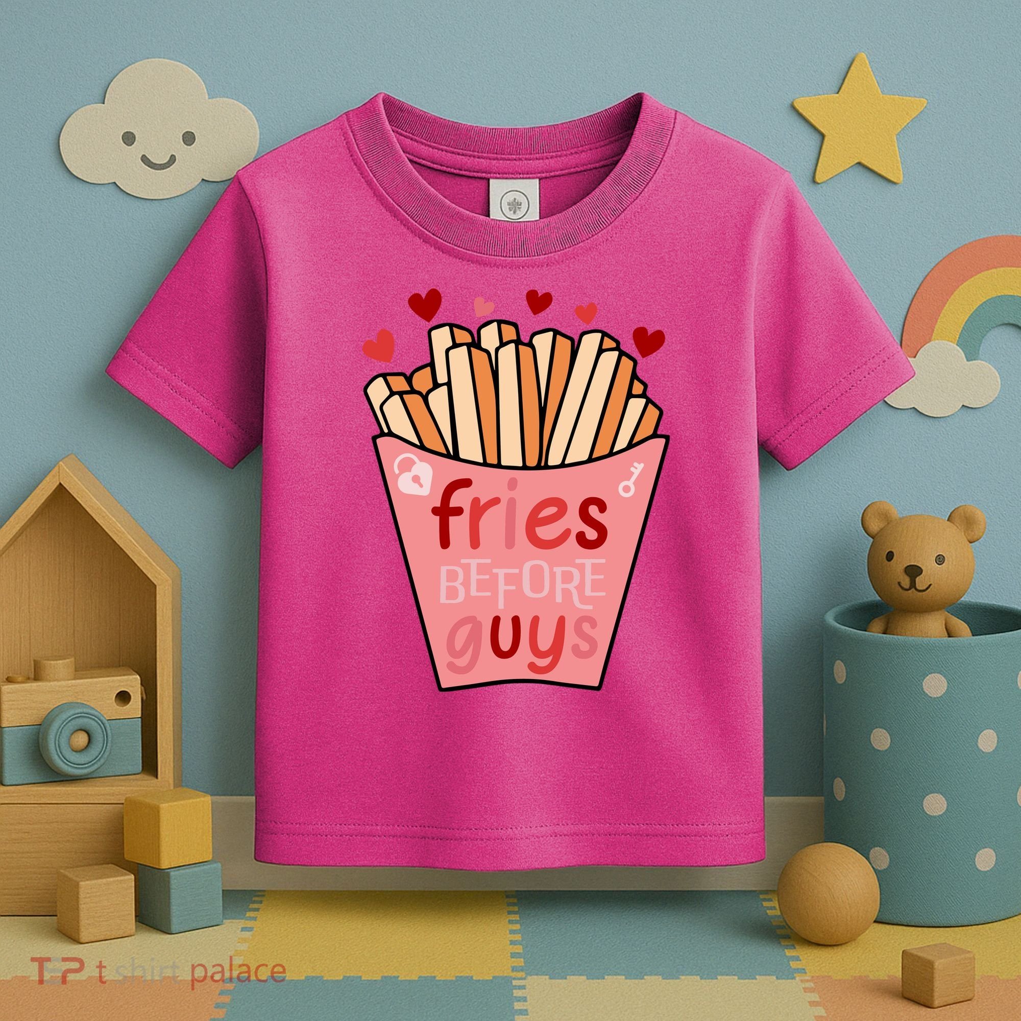 Cute Fries Before Guys Valentine's Day Gift Toddler T-Shirt