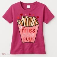 Cute Fries Before Guys Valentine's Day Gift Women's T-Shirt thumb 0