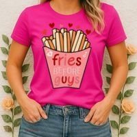 Cute Fries Before Guys Valentine's Day Gift Women's T-Shirt thumb 2