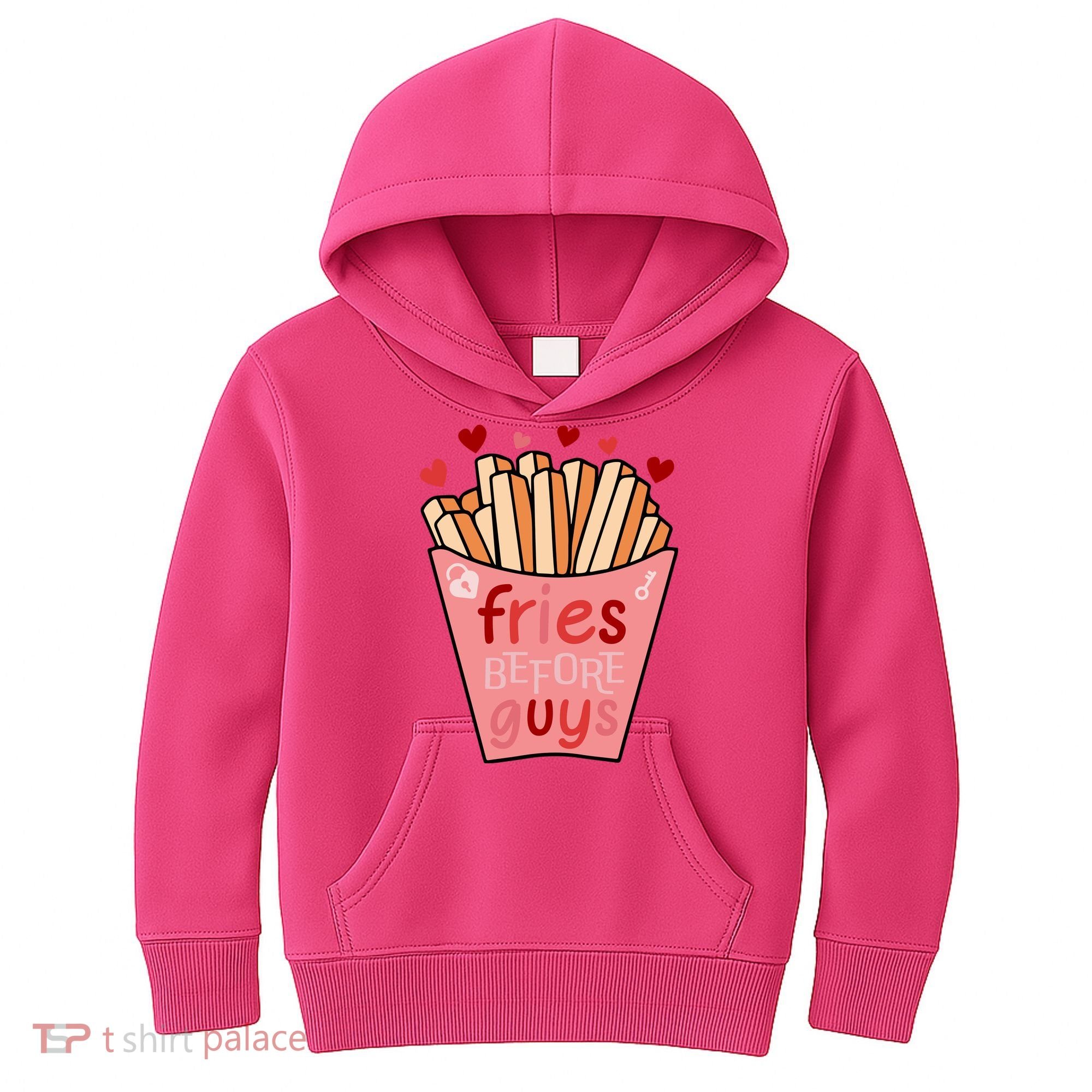 Cute Fries Before Guys Valentine's Day Gift Kids Hoodie