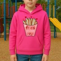 Cute Fries Before Guys Valentine's Day Gift Kids Hoodie thumb 2