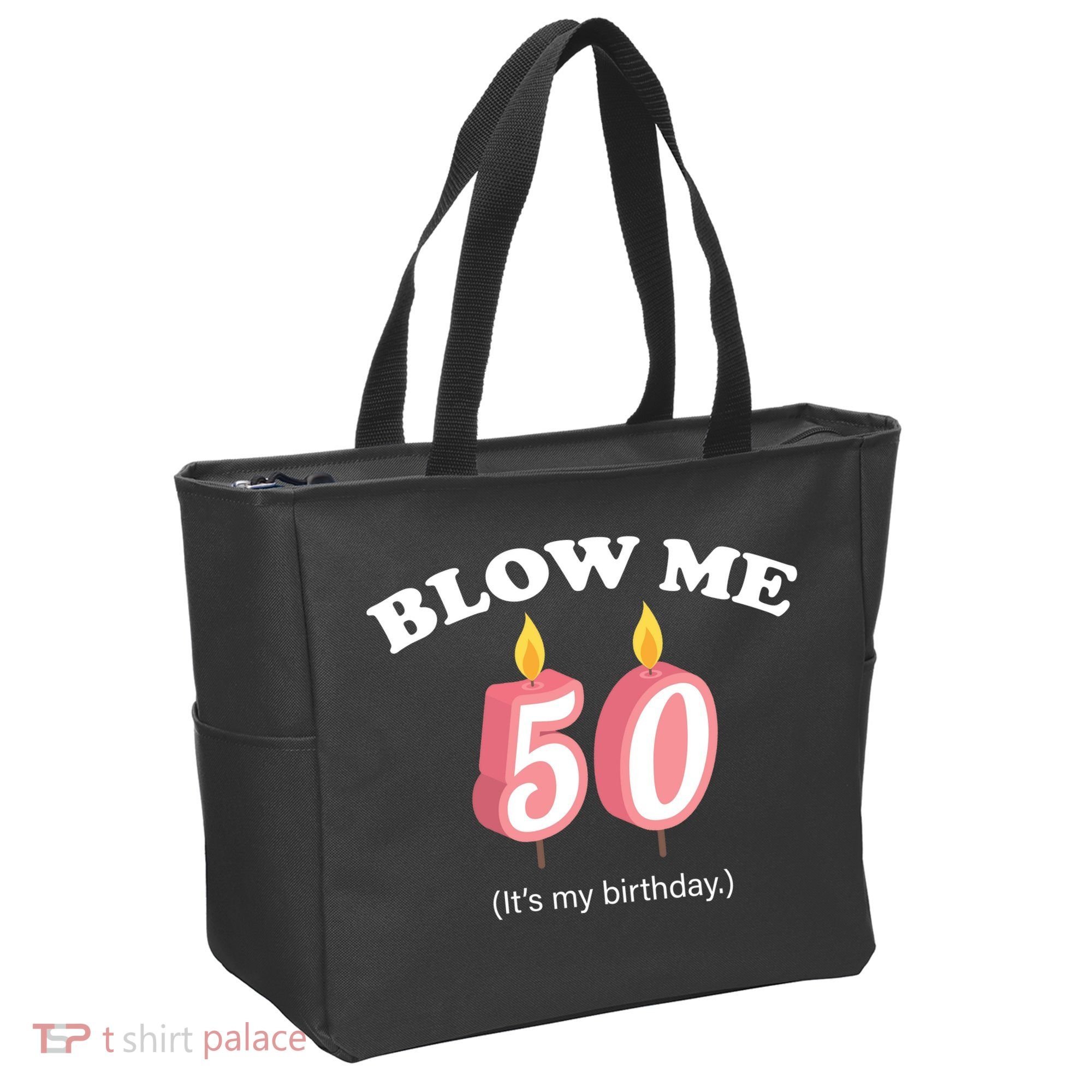 Cute Funny Blow Me It's My 50th Birthday Tote Bag