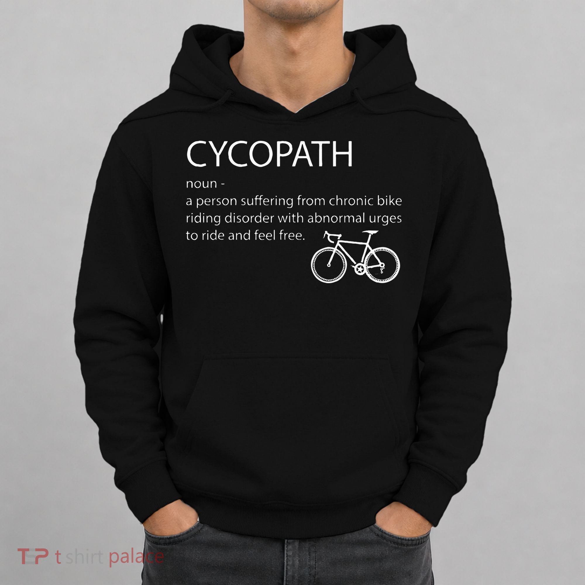 Cycopath Funny Bike Cycle Cyclist Pun Quote Humor Hoodie