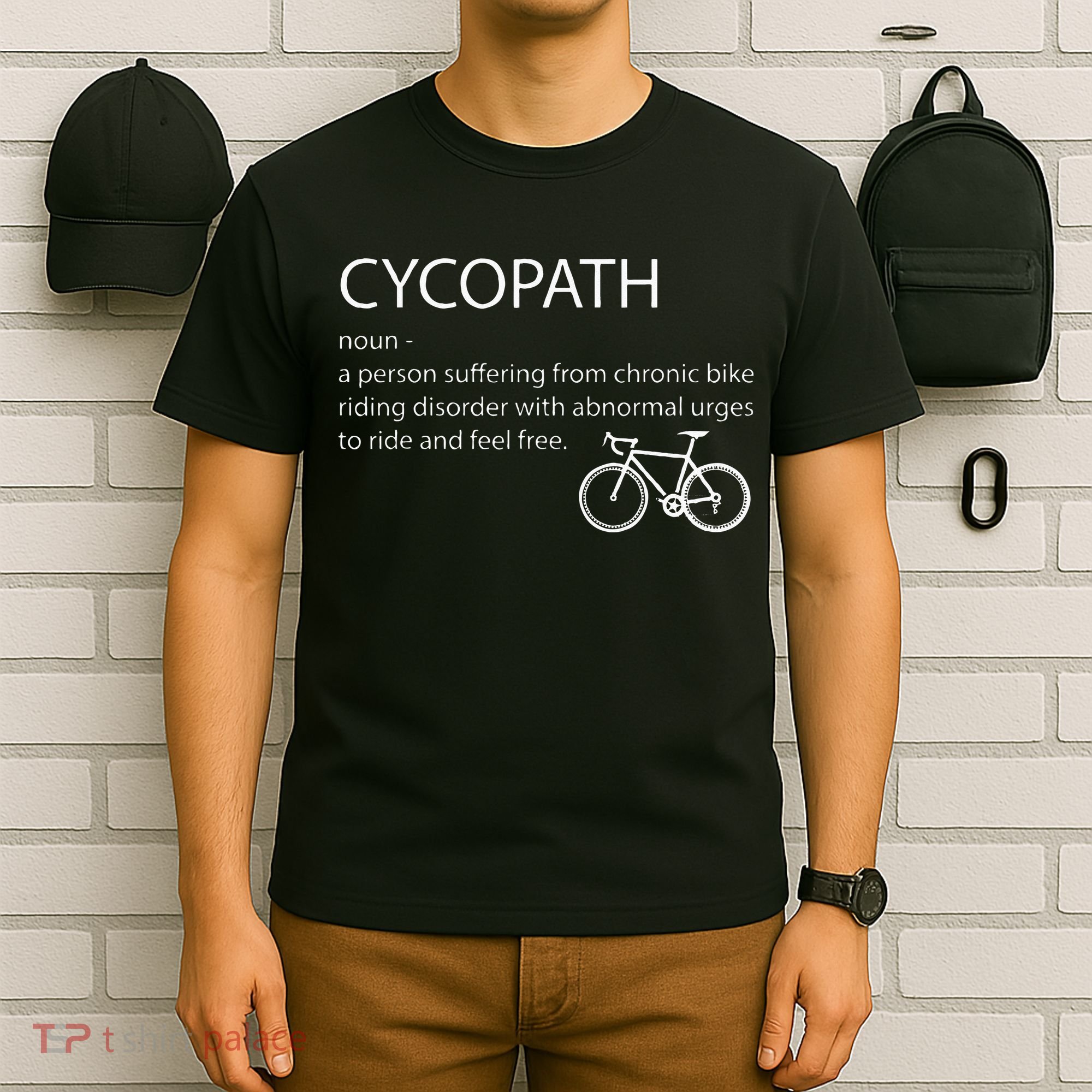 Cycopath Funny Bike Cycle Cyclist Pun Quote Humor T-Shirt