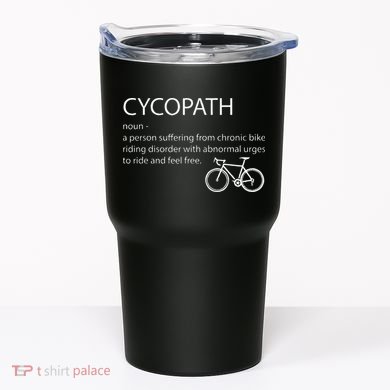 Cycopath Funny Bike Cycle Cyclist Pun Quote Humor Tumbler