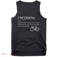 Cycopath Funny Bike Cycle Cyclist Pun Quote Humor Tank Top thumb 0