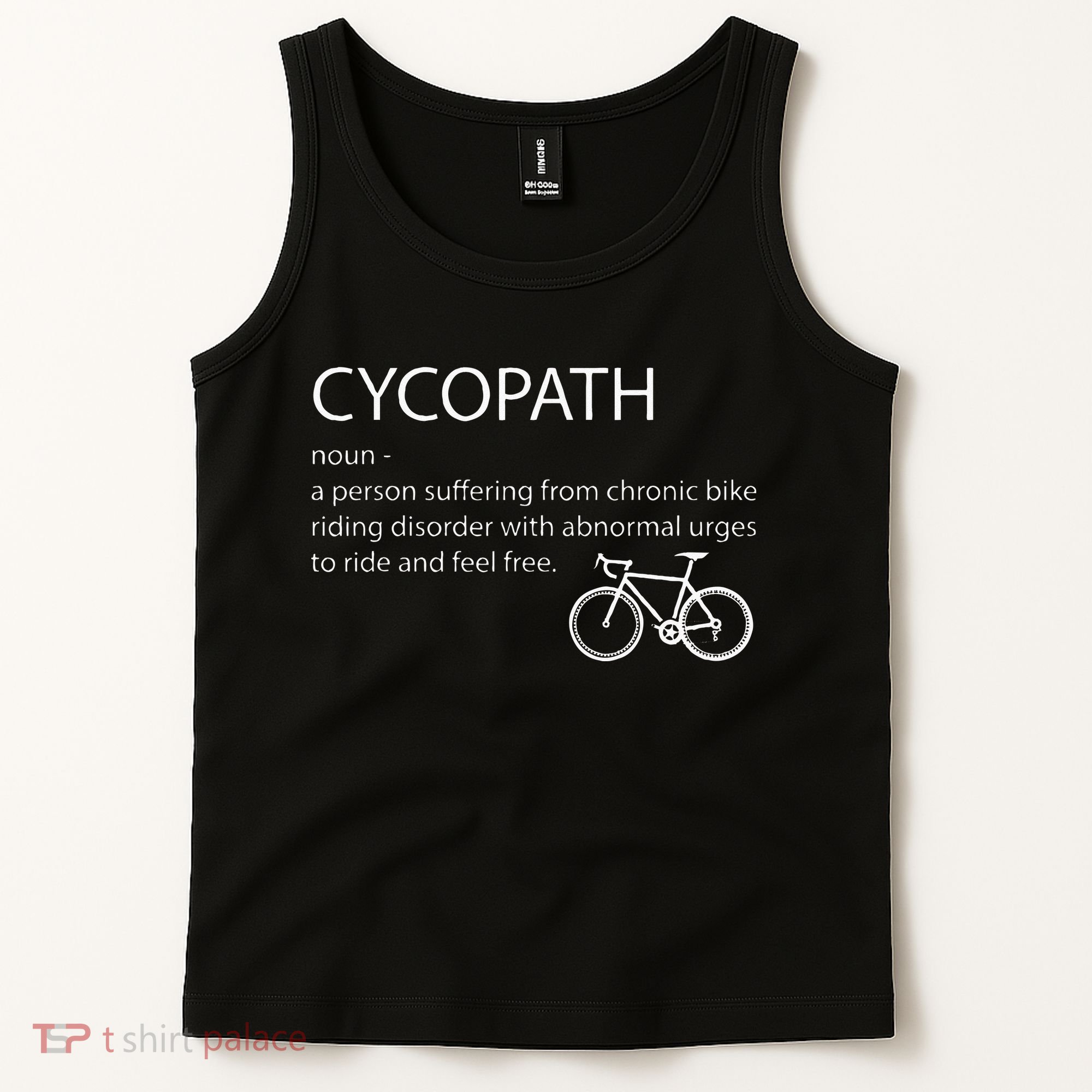 Cycopath Funny Bike Cycle Cyclist Pun Quote Humor Tank Top