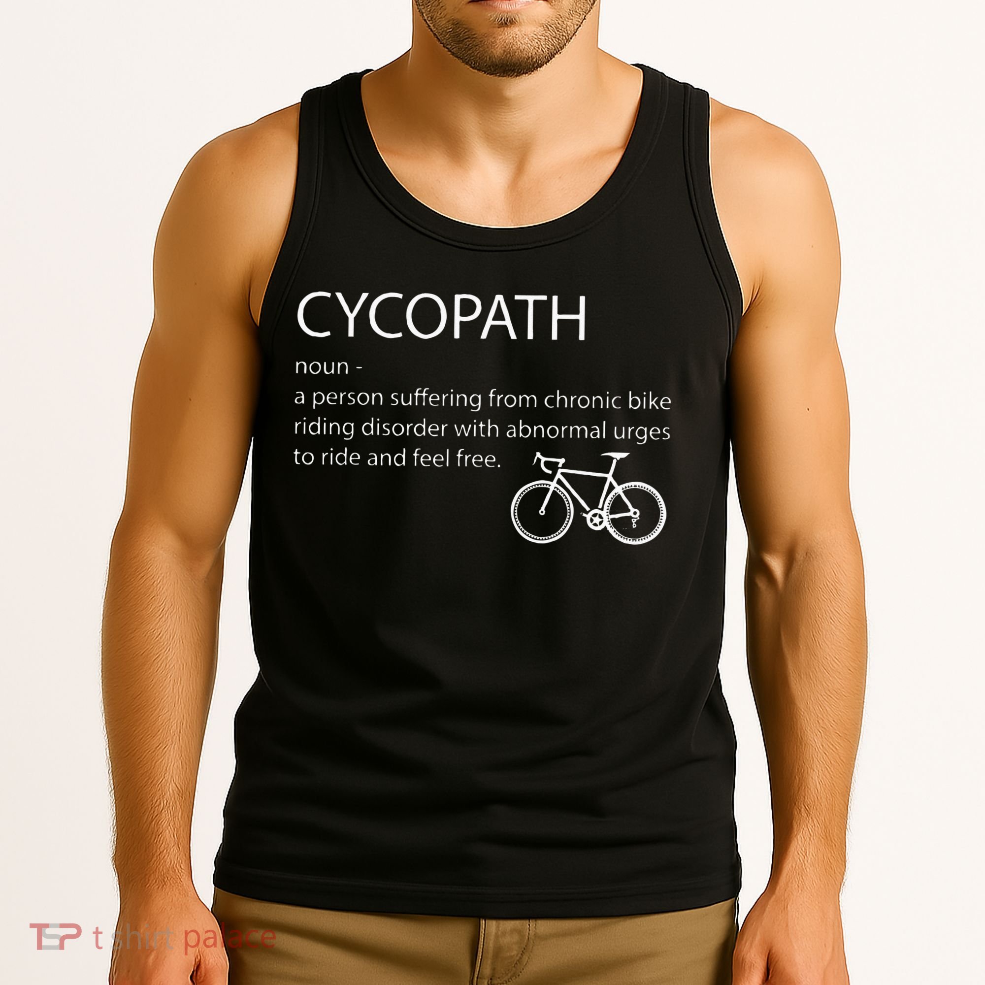 Cycopath Funny Bike Cycle Cyclist Pun Quote Humor Tank Top