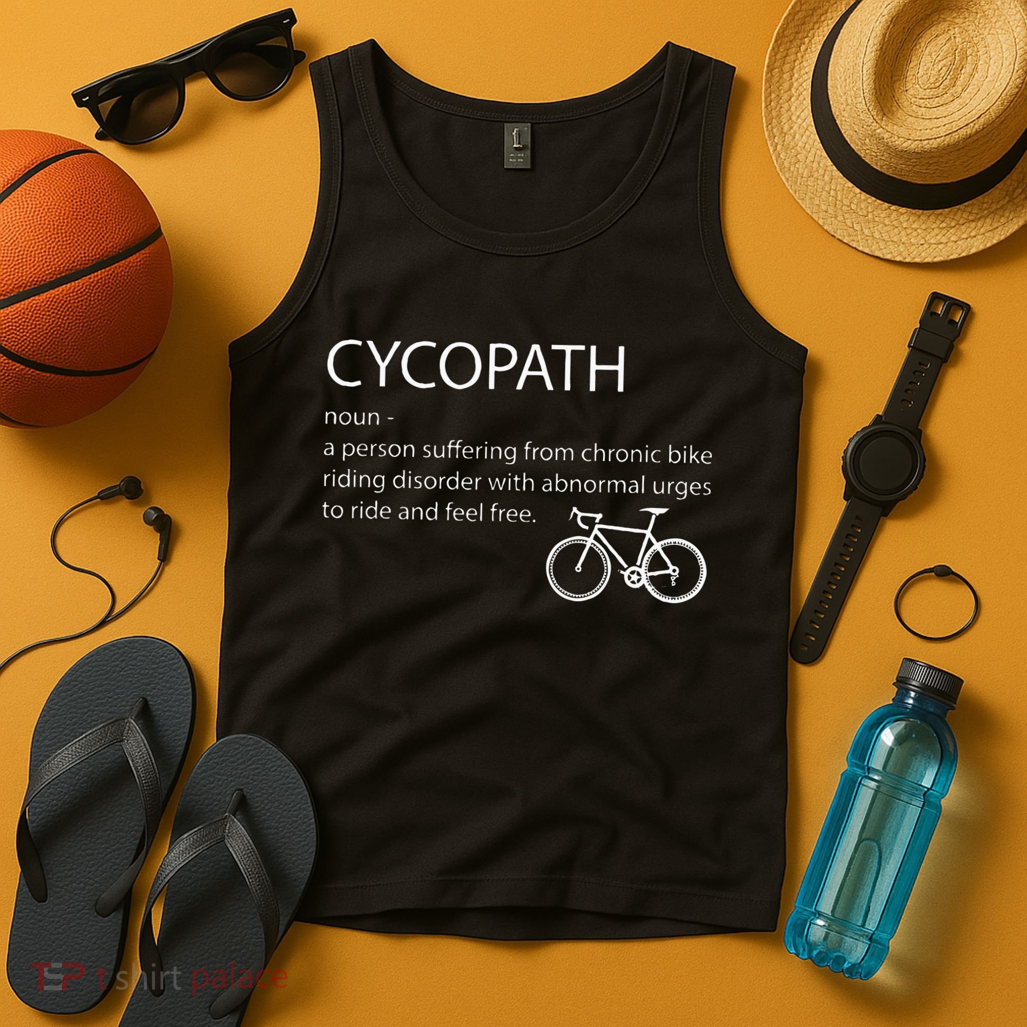 Cycopath Funny Bike Cycle Cyclist Pun Quote Humor Tank Top