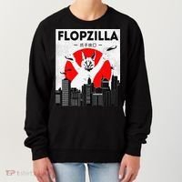 Catzilla Funny Big Floppa Meme Flopzilla Caracal Cat Lover Women's Sweatshirt thumb 0
