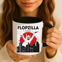 Catzilla Funny Big Floppa Meme Flopzilla Caracal Cat Lover Coffee Mug thumb 3