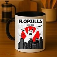 Catzilla Funny Big Floppa Meme Flopzilla Caracal Cat Lover Coffee Mug thumb 4