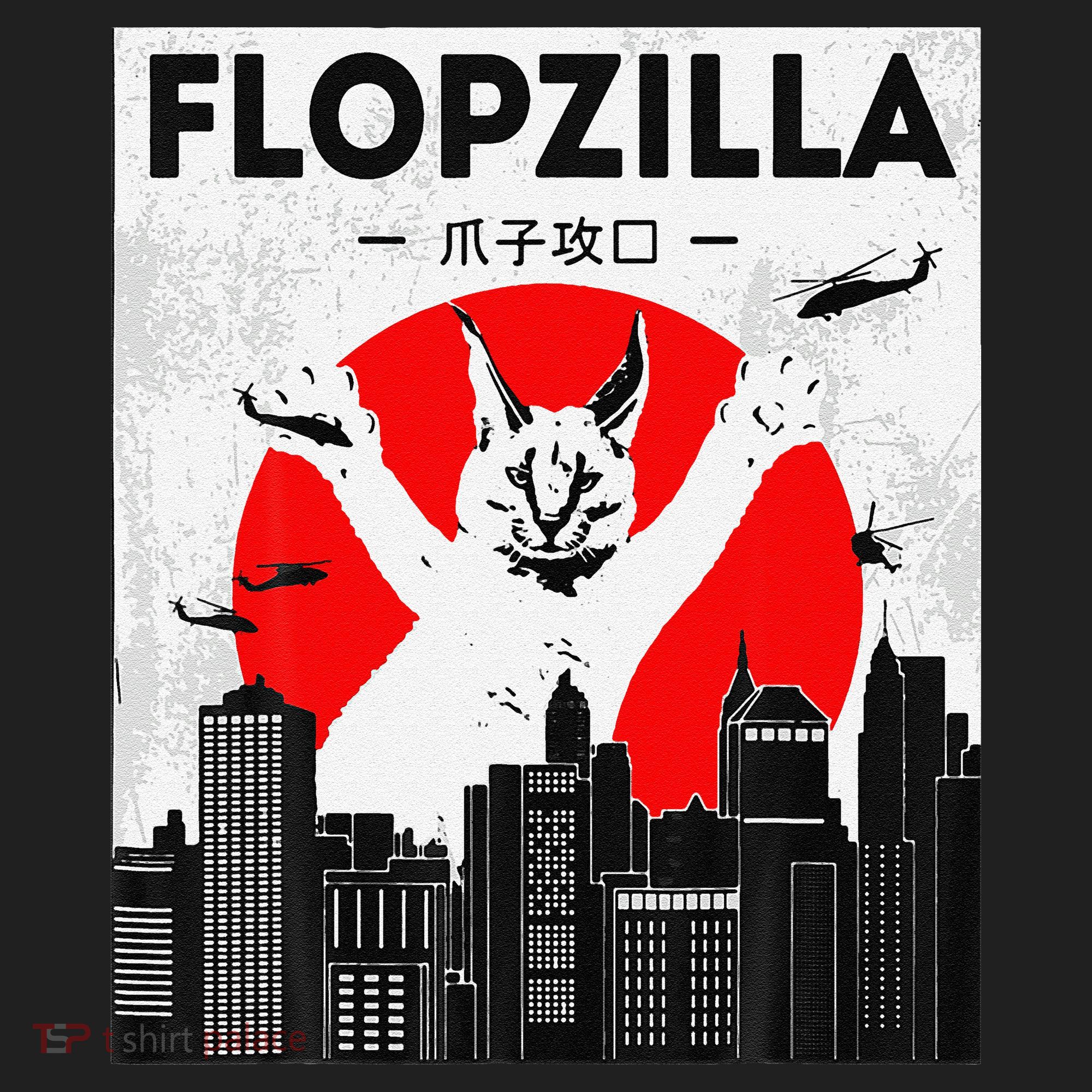 Catzilla Funny Big Floppa Meme Flopzilla Caracal Cat Lover Beanie