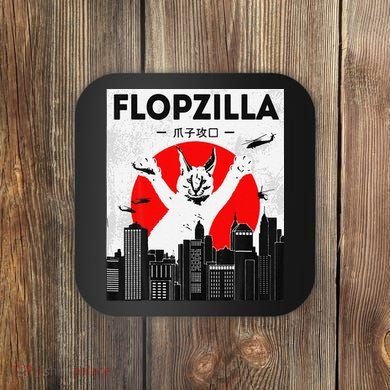 Catzilla Funny Big Floppa Meme Flopzilla Caracal Cat Lover Coaster