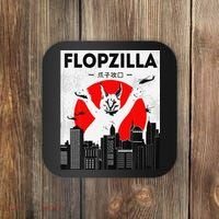 Catzilla Funny Big Floppa Meme Flopzilla Caracal Cat Lover Coaster thumb 0