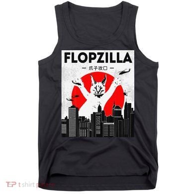Catzilla Funny Big Floppa Meme Flopzilla Caracal Cat Lover Tank Top