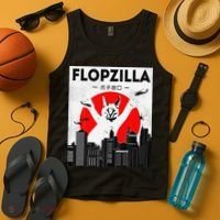 Catzilla Funny Big Floppa Meme Flopzilla Caracal Cat Lover Tank Top thumb 4
