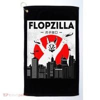 Catzilla Funny Big Floppa Meme Flopzilla Caracal Cat Lover Golf Towel thumb 0