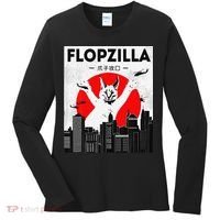 Catzilla Funny Big Floppa Meme Flopzilla Caracal Cat Lover Women's Long Sleeve Shirt thumb 0