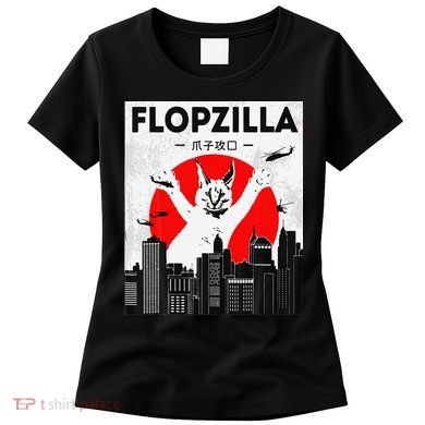 Catzilla Funny Big Floppa Meme Flopzilla Caracal Cat Lover Women's T-Shirt