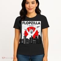 Catzilla Funny Big Floppa Meme Flopzilla Caracal Cat Lover Women's T-Shirt thumb 4