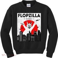 Catzilla Funny Big Floppa Meme Flopzilla Caracal Cat Lover Kids Sweatshirt thumb 0