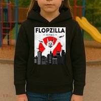Catzilla Funny Big Floppa Meme Flopzilla Caracal Cat Lover Kids Hoodie thumb 3