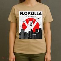 Catzilla Funny Big Floppa Meme Flopzilla Caracal Cat Lover T-Shirt thumb 4