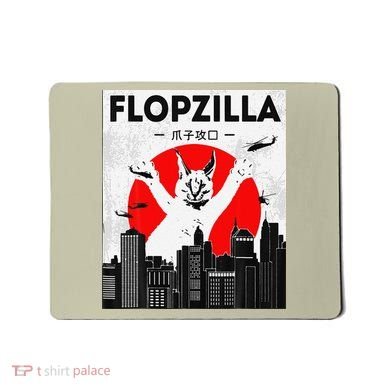 Catzilla Funny Big Floppa Meme Flopzilla Caracal Cat Lover Mousepad