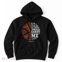 Christian Funny Basketball Bible Verses Gifts Pullover Hoodie thumb 0