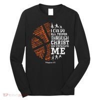 Christian Funny Basketball Bible Verses Gifts Pullover Long Sleeve Shirt thumb 0