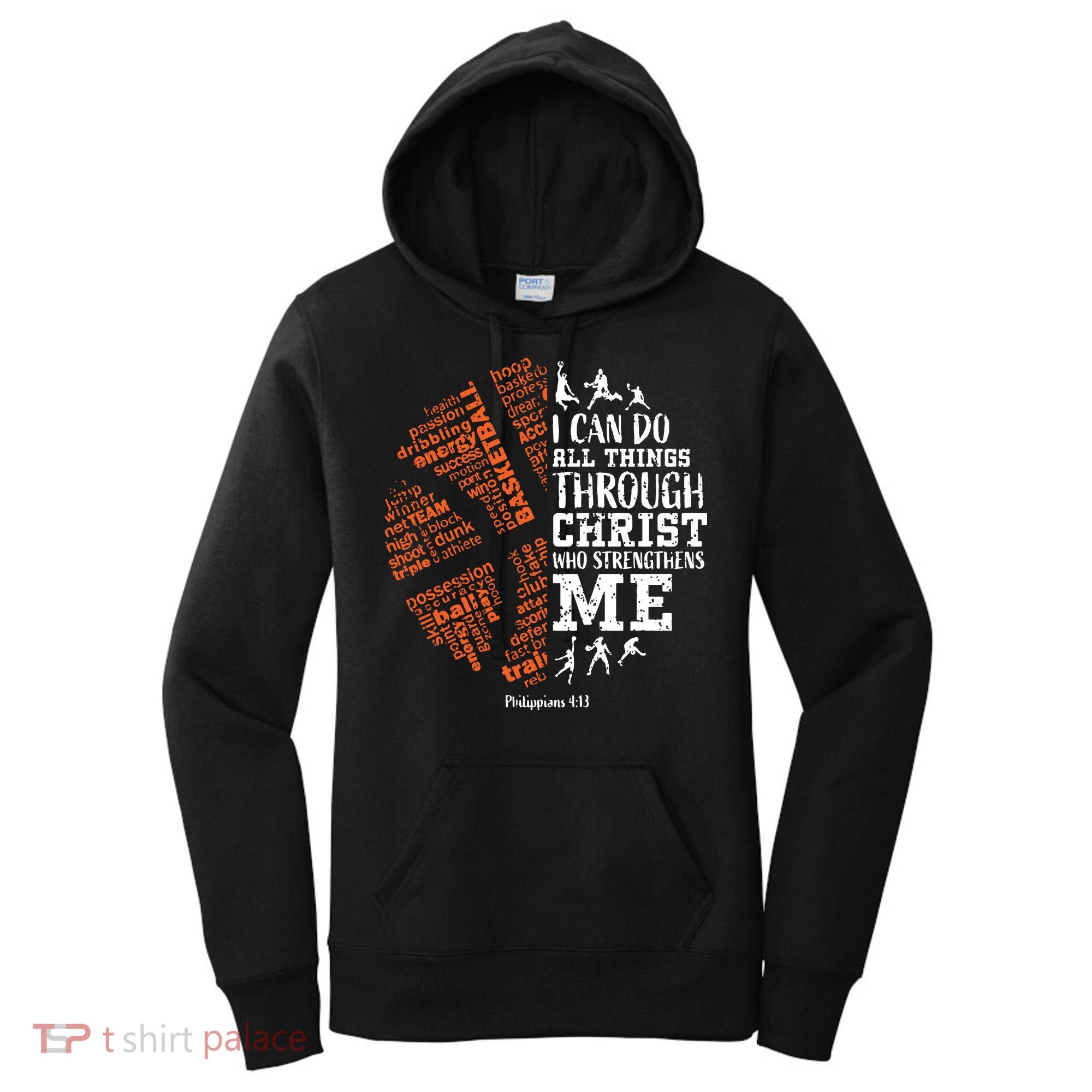 Christian Funny Basketball Bible Verses Gifts Pullover Women's Hoodie