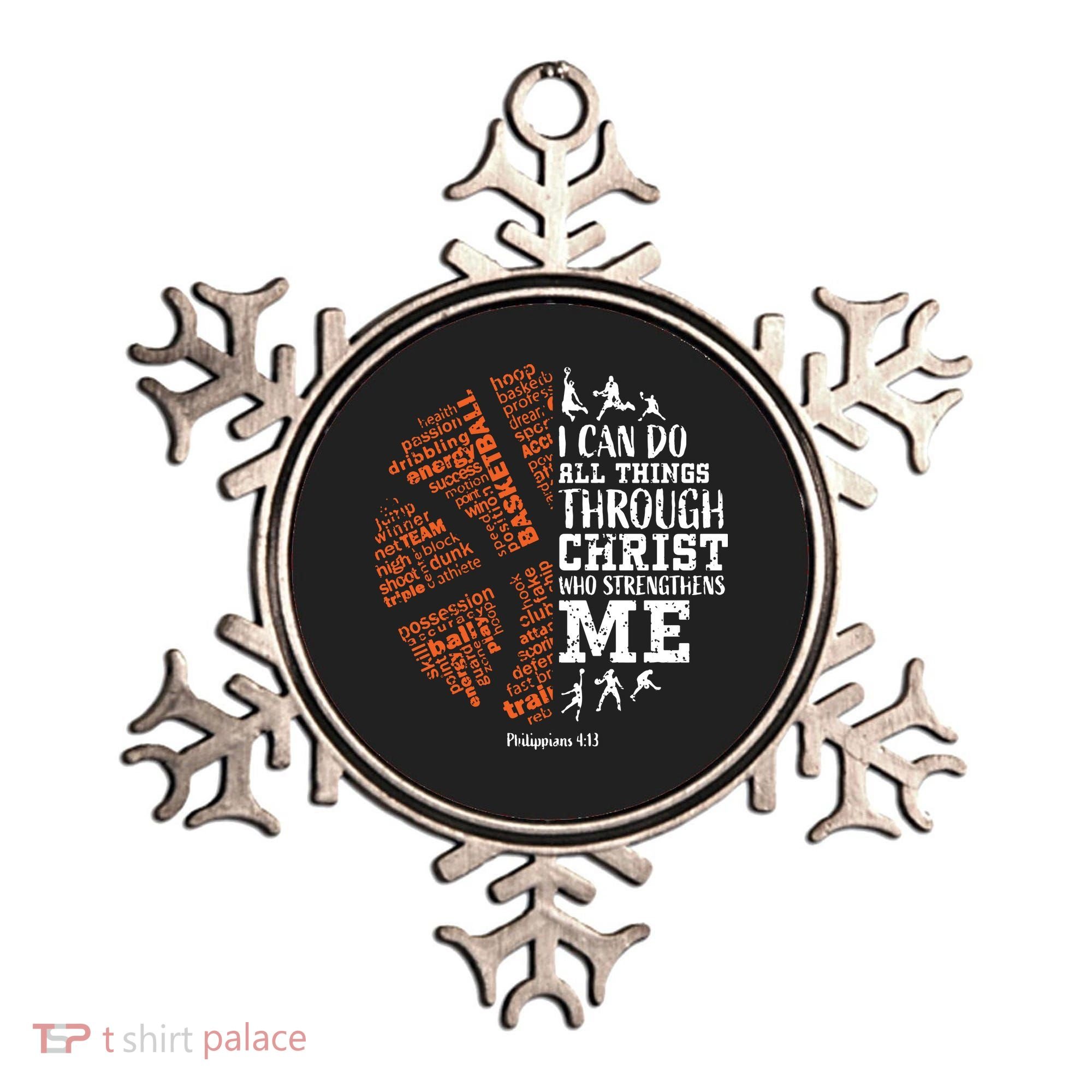 Christian Funny Basketball Bible Verses Gifts Pullover Ornament
