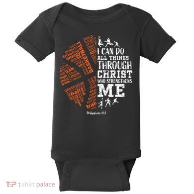 Christian Funny Basketball Bible Verses Gifts Pullover Baby Bodysuit